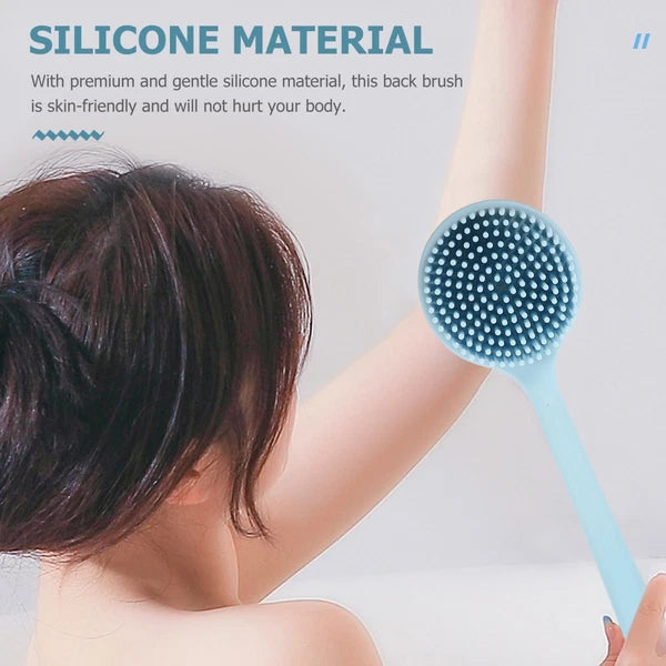Silicone Bath Brush Back Scrubber for Shower Reusable Man Washer