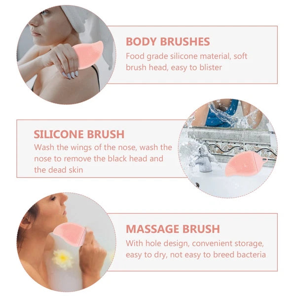 Facial Cleansing Massage Brush Man Child Bath Bristles Suitable Silicone Loofah