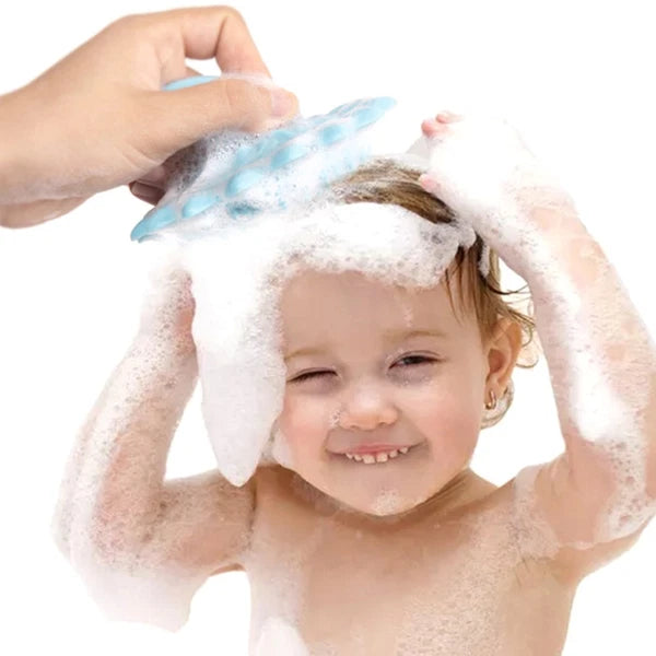 Shampoo Brush Durable Bath Brush for Baby Kids (Blue) baby hair brush