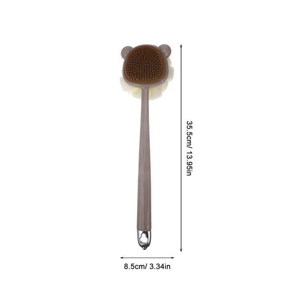 Long Handled Bath Brush for Shower Dual Sided Body Scrubber for Easy Use