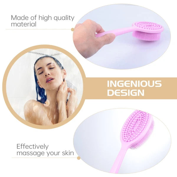 Long Handle Bath Brush Hair Bathing Brush Back Cleaning Scrubbers Shower Brushes