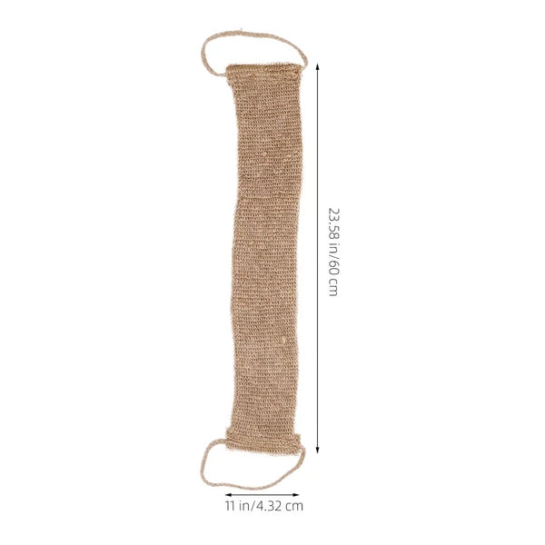 Jute Back Washer Bath Towel Shower Body Scrubber Scratcher for Men Brush Women